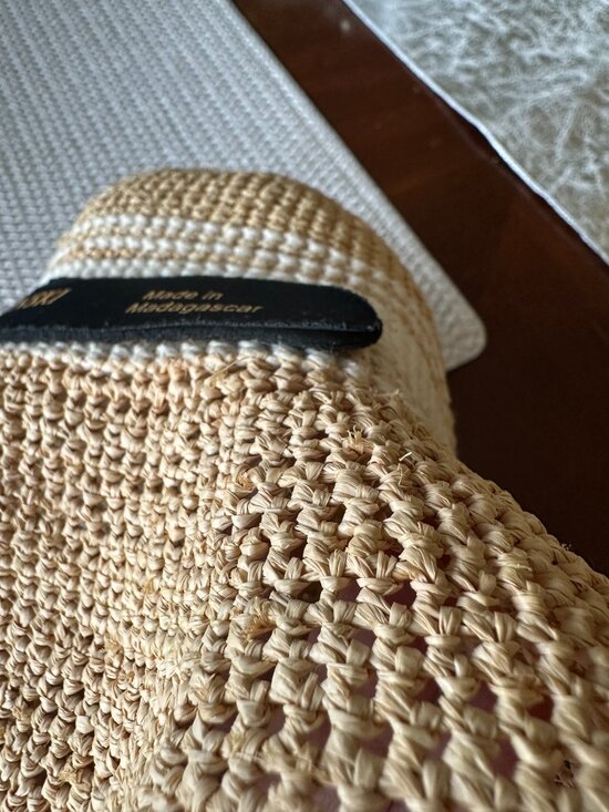 Helen Kaminski Provence 10 Raffia Sun Hat Natural Wide Brim Packable